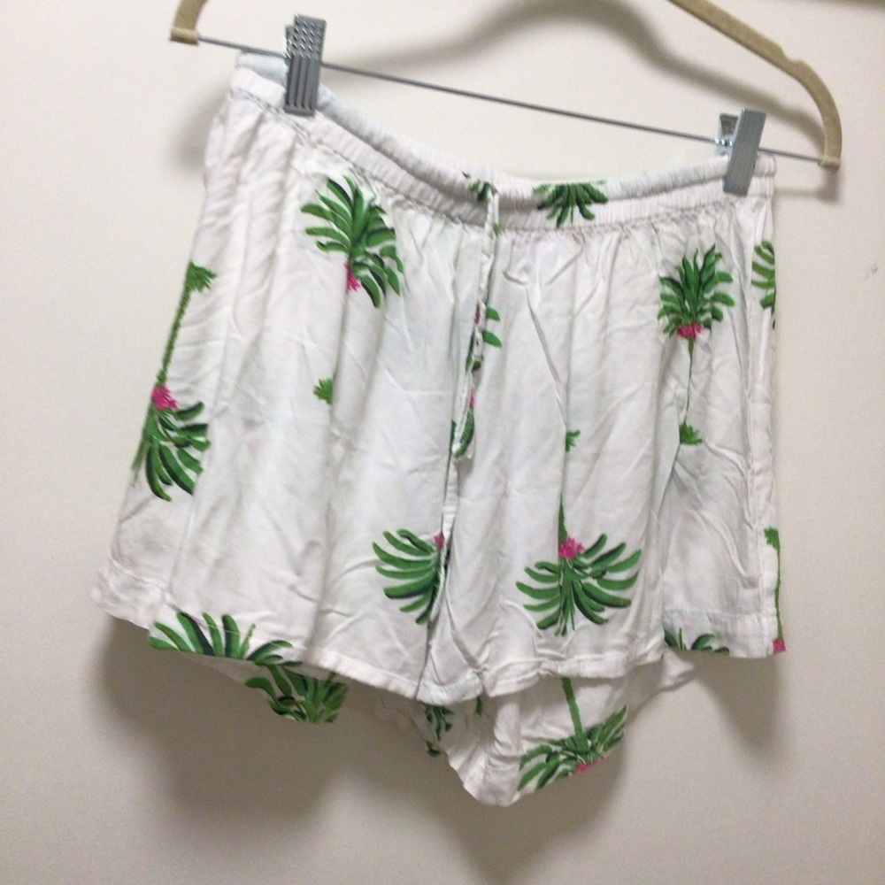 Womens Piyama Palm Tree Shorts